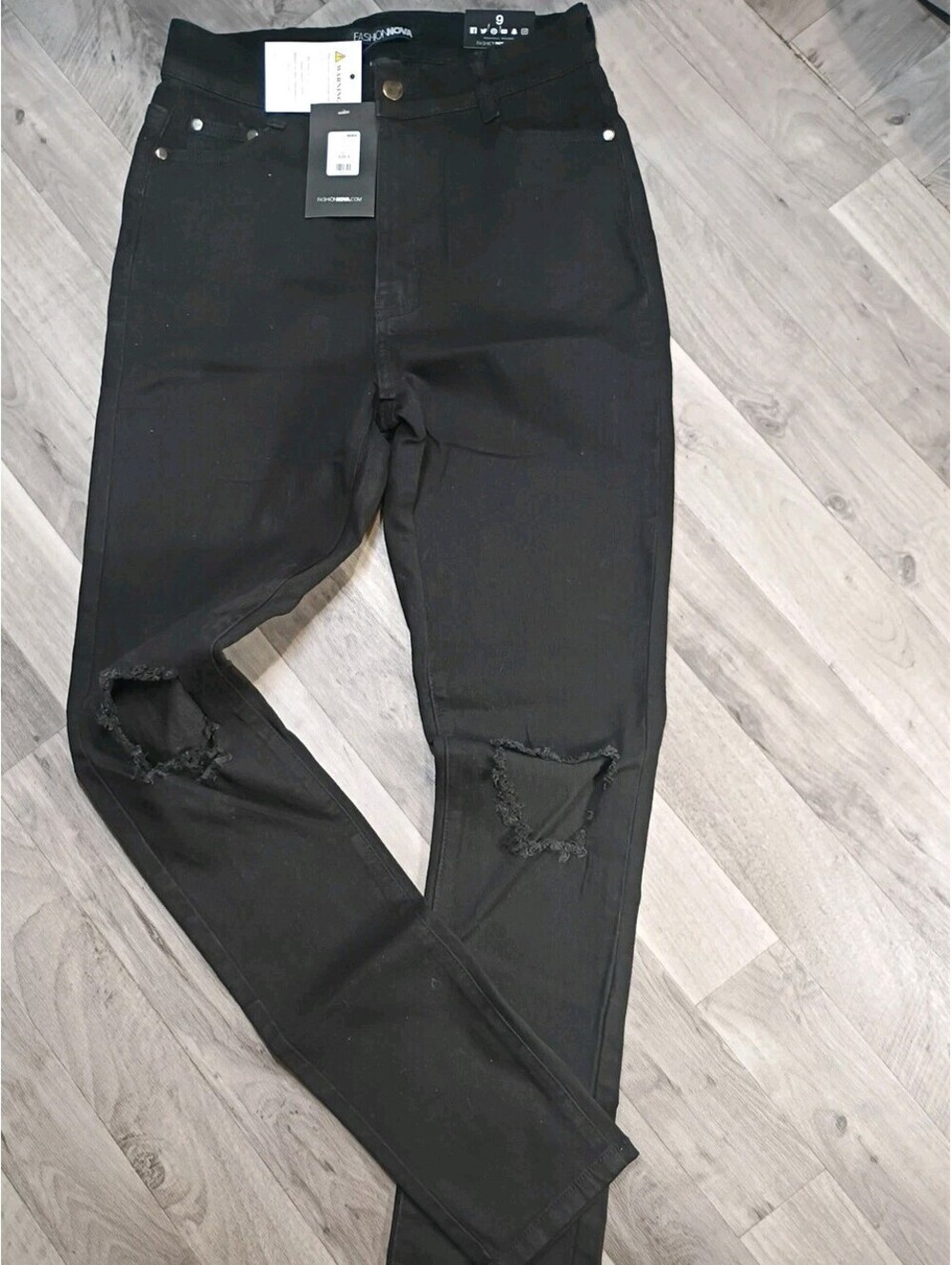 Fashion Nova Pants Black Size 9 Skinny